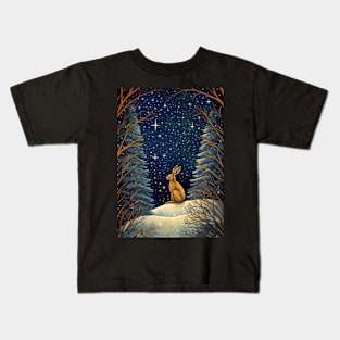 Hare, Pagan Hare, Pagan Art, Moon, Animal, Kids T-Shirt